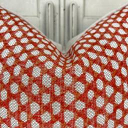 Cushions Made in Fermoie Wicker Luxury Designer Decorative Red Linen Cushion Pillow Throw Cover - thumbnail 4