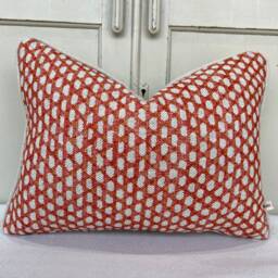 Cushions Made in Fermoie Wicker Luxury Designer Decorative Red Linen Cushion Pillow Throw Cover - thumbnail 3