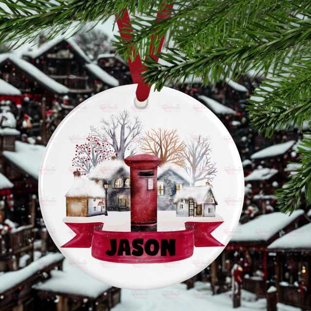 Personalised Christmas Decoration - Postman Gift Postie Thank You Custom Bauble Stocking Filler Eve Box
