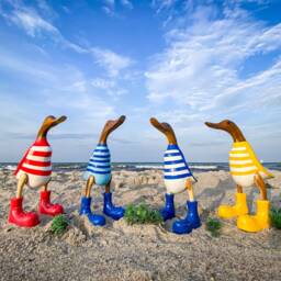 Walked Naturally With Red Boots & White Striped Shirt About 35 cm High - thumbnail 3