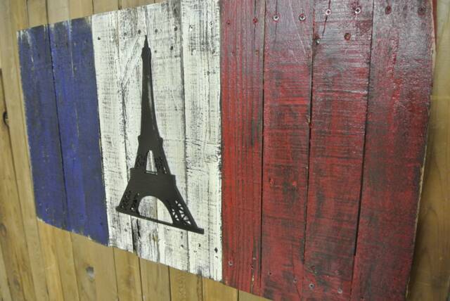 Wood French Flag 3D Wall Art - image 1
