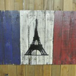 Wood French Flag 3D Wall Art - thumbnail 2