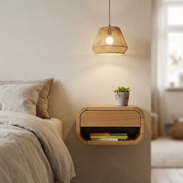 Floating Bedside Table, Night Stand, Cabinet, Nightstand, Shelf With Drawer, Cabinet - image 1