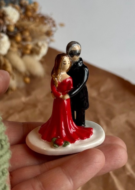 Custom Ceramic Figurine From Photo, Personalized Couple Or Family Miniature Sculpture, Handmade Clay Figurine, Unique Valentine's Day Gift - image 1