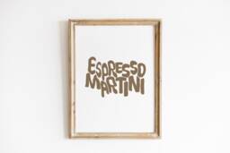 Espresso Martini Groovy Typography Cocktail Art Print, Colourful Liquor Drink Bar, Poster, Art, Bar Poster - thumbnail 1