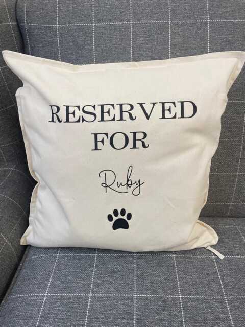 "Personalised Pet Cushion ""Reserved For" - image 1