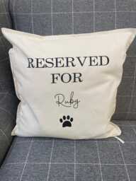"Personalised Pet Cushion ""Reserved For" - thumbnail 1