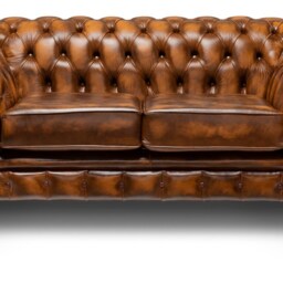 Chesterfield Belmont Real Leather Two/Three Seater Sofa Antique Tan - thumbnail 3