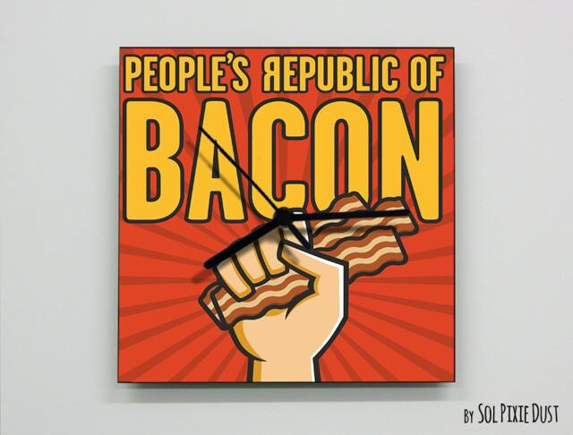 In Bacon We Trust - Kitchen Wall Clock - image 1