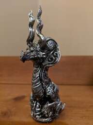 Oriental Water Dragon Bust Sculpture, Resin Printed - 4.75 Inches