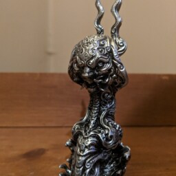 Oriental Water Dragon Bust Sculpture, Resin Printed - 4.75 Inches - thumbnail 2