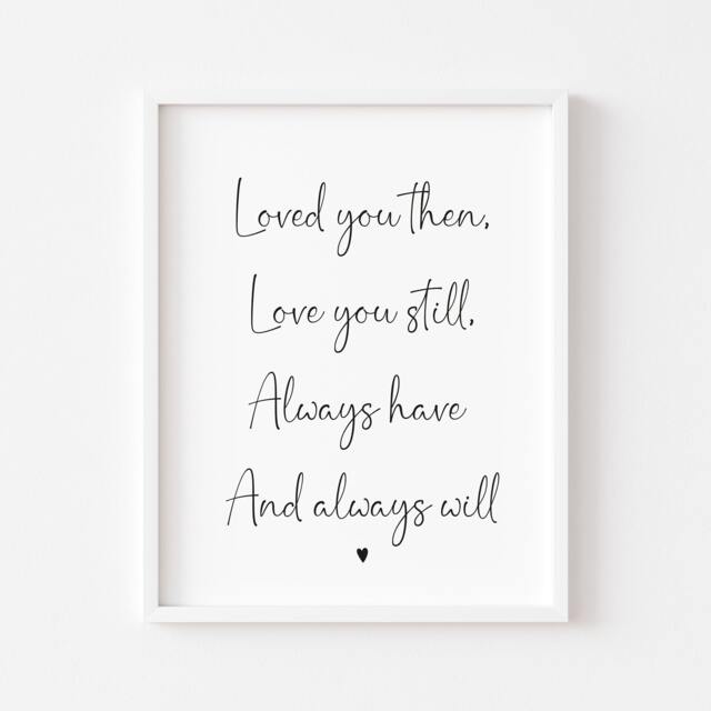 Romantic Bedroom Print Love Quote Wall Art - Unframed - image 1