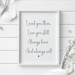 Romantic Bedroom Print Love Quote Wall Art - Unframed - thumbnail 3