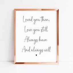 Romantic Bedroom Print Love Quote Wall Art - Unframed - thumbnail 2