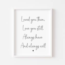 Romantic Bedroom Print Love Quote Wall Art - Unframed - thumbnail 1