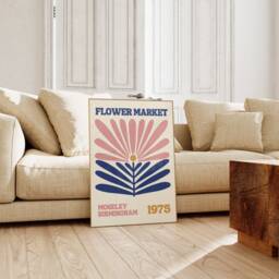 Moseley Birmingham Flower Market Print 1970S Retro Floral Art - thumbnail 3