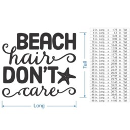 Beach Hair Don't Care Wood Wall Decor - Unfinished Coastal Saying - thumbnail 2