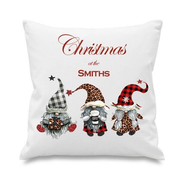 Personalised Christmas At The, Cushion, Family Gonk Cushion - image 1