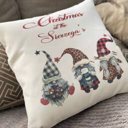 Personalised Christmas At The, Cushion, Family Gonk Cushion - thumbnail 2