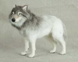 Made To Order Needle Felted Wolf Custom Needle Felted Animal Sculpture - thumbnail 1