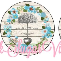 Drawer Knobs France Shabby Chic Cottage French Pink Wreath Flowers Reclaimed Wood Provincial Farmhouse White Refinished Dresser - thumbnail 2