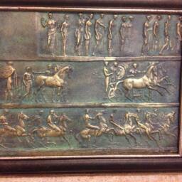 Bronze Bas Relief Wall Sculpture Ancient Frieze Replica - thumbnail 4