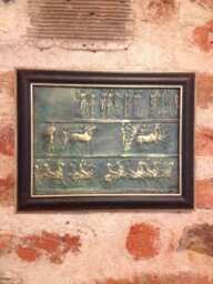 Bronze Bas Relief Wall Sculpture Ancient Frieze Replica