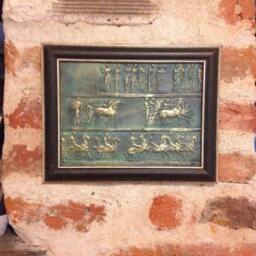 Bronze Bas Relief Wall Sculpture Ancient Frieze Replica - thumbnail 3