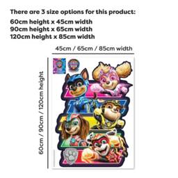 Paw Patrol Wall Sticker - The Mighty Movie Group Colour Panels Decal - thumbnail 2
