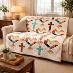 Crossroads Of Hearts Quilt Pattern PDF - Heart Patchwork 48 X 66 Romantic Throw Instant Download - thumbnail 3