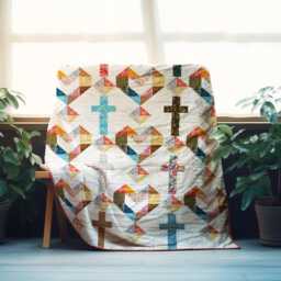 Crossroads Of Hearts Quilt Pattern PDF - Heart Patchwork 48 X 66 Romantic Throw Instant Download - thumbnail 1
