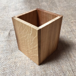 Handmade Desk Tidy - Made With 5 Local Welsh Hardwoods in Wales Small Size - thumbnail 1