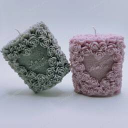 I Love You Candle, Heart Rose Pillar, Valentine's Day Gift - thumbnail 2