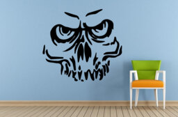 Big Skull Head Angry Stare Down Window Wall Decal Vinyl Sticker Mural Room Decor L1733 - thumbnail 1
