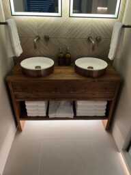 Hale Reclaimed Wood Rustic Bathroom Vanity Unit - thumbnail 1