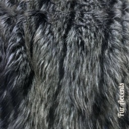 Luxury Faux Fur Throw Blanket - Black Ribbed Fox, Minky Lining - Handmade in Usa - thumbnail 3