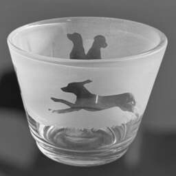 Ridgeback Tealight Holder - Rustic Glass Tea Light Holder With Rhodesian Ridgeback Frieze Design - thumbnail 2