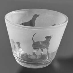 Ridgeback Tealight Holder - Rustic Glass Tea Light Holder With Rhodesian Ridgeback Frieze Design - thumbnail 3