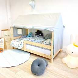 House Bed Cover, Montessori Canopy For Children's Bed, Curtains, House Canopy, Play Tent, Curtains