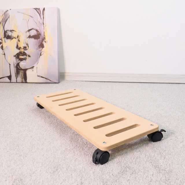 Wooden Pc Tower Stand With Wheels Under Desk Gamer Gift - image 1