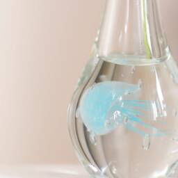 Handmade Blown Glass Jellyfish Vase Ornaments Glow in The Dark Housewarming Gift Planter Pot - thumbnail 3