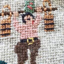 Christmas Train Needlepoint Stocking. Sample Only. Not For Sale - thumbnail 3