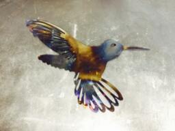 "Metal Humming Bird, Wall Hanging 12"" X 8.5"