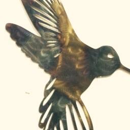 "Metal Humming Bird, Wall Hanging 12"" X 8.5" - thumbnail 3