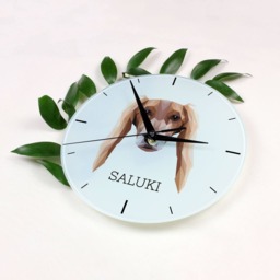 A Clock With A Saluki Dog. New Collection The Geometric Dog - thumbnail 2