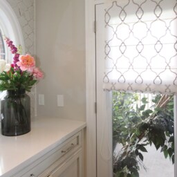 Embroidered Sheer Roman Shade, Palera Silver, Custom Window Treatment - thumbnail 2