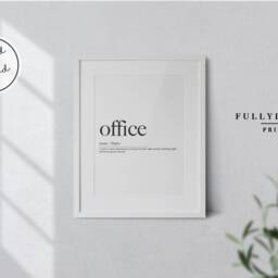 Office Definition - Home Print Decor Funn Quote Prints Dictionary Wall Art Christmas - thumbnail 2