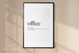 Office Definition - Home Print Decor Funn Quote Prints Dictionary Wall Art Christmas - thumbnail 1