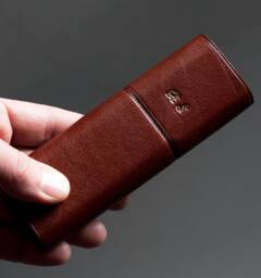 Leather Pen Case For Two Pens, Fountain Man, Father's Day Gifts, Sleeve, Teacher Gift, Handcrafted Pouch