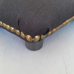 Low Footstool With Optional Decorative Studs 5 Inch Under Desk Footrest Plastic Feet - thumbnail 4